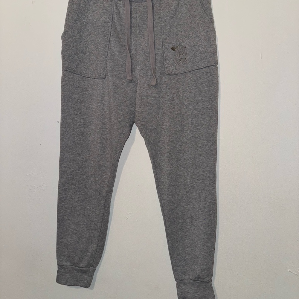 🎉Disney Gray Jogger Pants / Sweatpants Size Large